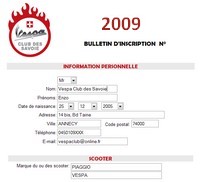 Remplisser votre bulletin en ligne et impimez-le...